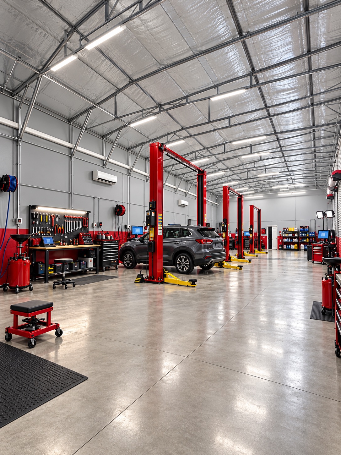 Indoor vehicle inspection bays at Midwest VITAL